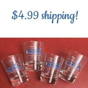 NBA ALL STAR LA Los Angeles 2011 set of four (4) standard shot glasses EUC
